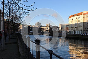 Spree river in central Berlin