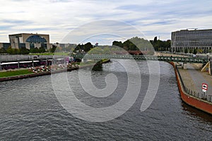 Spree river panorama, Germany, Berlin
