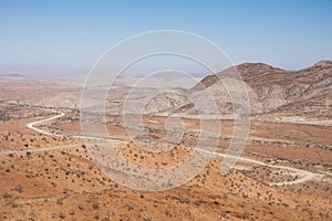 Spreetshoogte Pass view from above in remote central Namibia desert