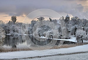 Spremberg castle in winter