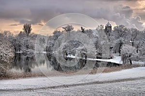 Spremberg castle in winter