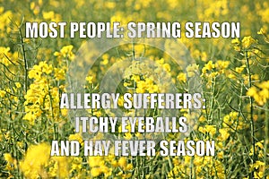 Spring allergy season meme