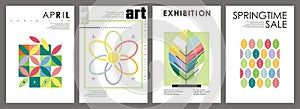 Spring art exhibition banners and posters