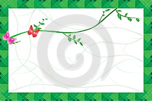 Spring Background with tree and green leave design