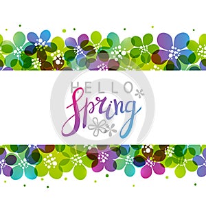 Spring background with vibrant flowers