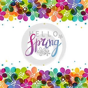 Spring background with vibrant flowers