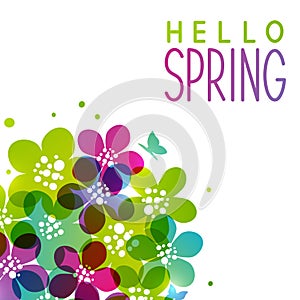 Spring background with vibrant flowers