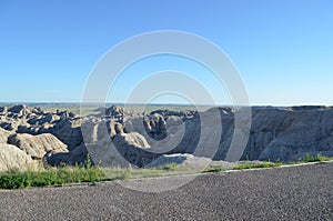 Spring in Badlands National Park: Looking South at Geologic Formations Near the White River Valley Overlook Along the Loop Road