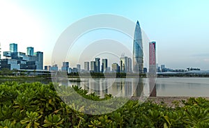 Spring bamboo tower, a landmark building in Shenzhen Bay, Shenzhen, China