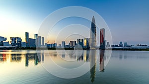 Spring bamboo tower, a landmark building in Shenzhen Bay, Shenzhen, China