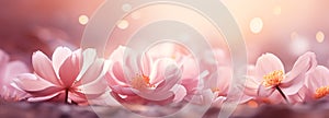 Spring banner background with flowers. Colorful special offer design