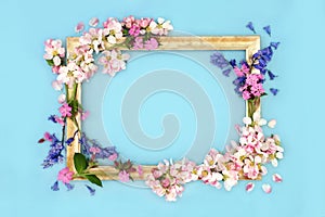 Spring Beltane Flower Decorative Background Frame