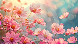 Spring blossom background. Beautiful nature scene with blooming tree and sun flare. Sunny day. Spring flowers. Beautiful