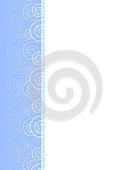 Spring Blue Swirls Spirals Border