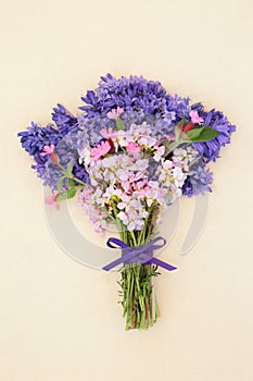 Spring Bluebell Red Campion and Nemesia Flower Bouquet