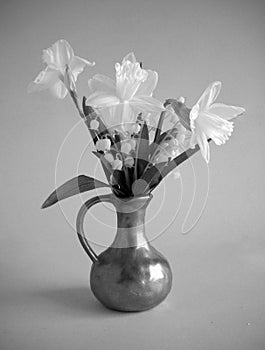 Spring bouquet with daffodils