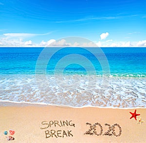 Spring break 2020 on the sand