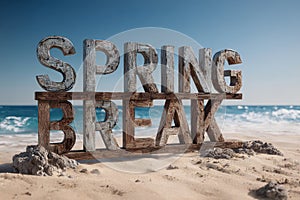 Spring Break Beach Signboard Advertisement