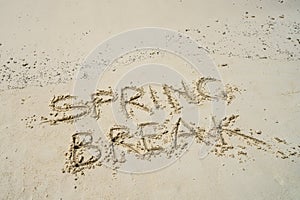 Spring Break Words On Sand