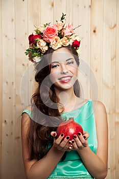 Spring bright bride in mint dress