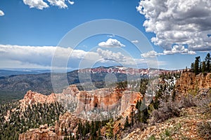 Spring in Bryce Canyon National Park complete with snow on the ground