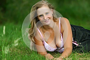 Spring Busty Blonde Girl