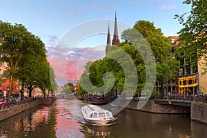 Spring canal tour Amsterdam