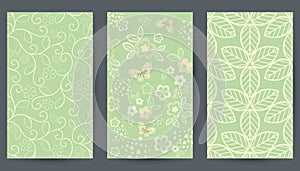 Spring card designs set