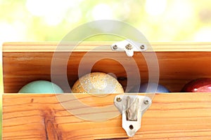 Spring celebrate - Happy easter. Colorful easter eggs