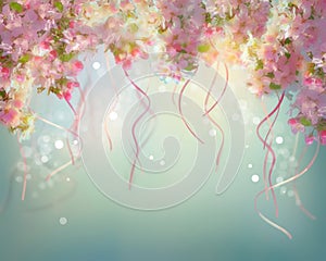 Spring Cherry Blossom Wedding Background