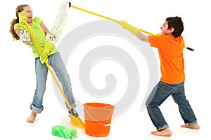 Spring Cleaning Children Mop Broom Stinky