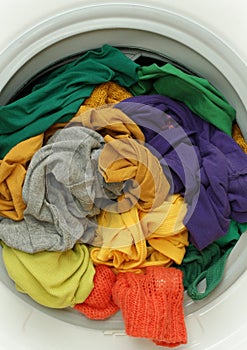 Spring cleaning - Dirty clothes in washing machine