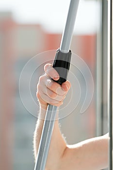 Spring-cleaning. Wash the windows manually.