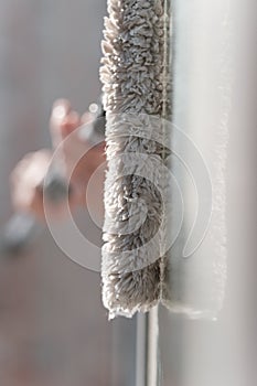 Spring-cleaning. Wash the windows manually.