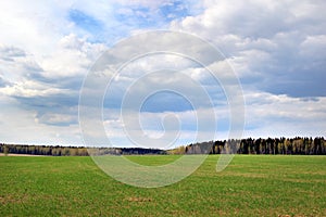 Spring cloudy landscape