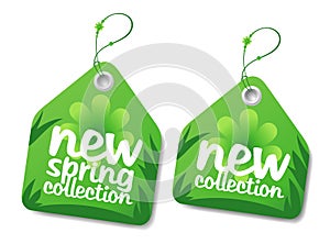 Spring collection labels.