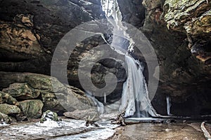 Hocking Hills Ohio Springtime Waterfall Landscape