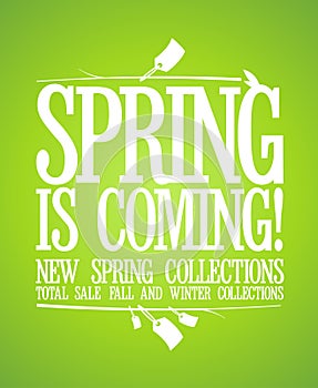 Spring is coming design.