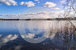 The last bit of ice on a lake