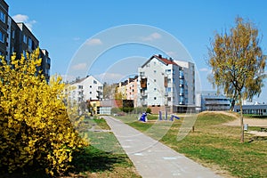 Spring coming to pasilaiciai district in Vilnius