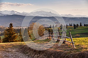 Spring countryside in Tatras mountains