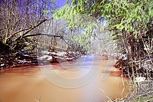 Spring creek water landscape