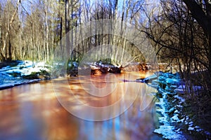 Spring creek water landscape