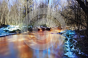 Spring creek water landscape