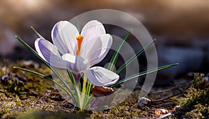 Spring Crocus (Crocus albiflorus) flower