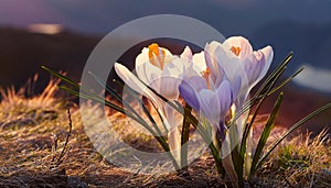 Spring Crocus (Crocus albiflorus) flower