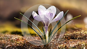 Spring Crocus (Crocus albiflorus) flower