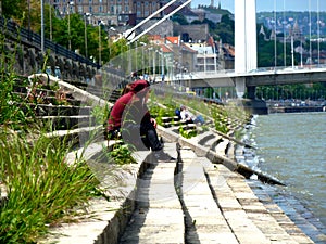 Spring day on the Danube at Budapest