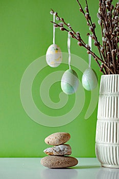 spring easter background. Easter decor concept