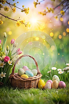 Spring Easter Digital background for photographers